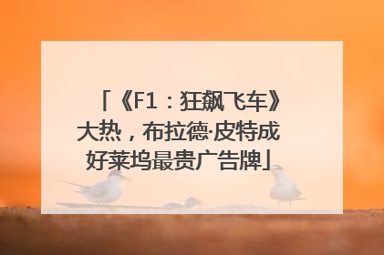 《F1：狂飙飞车》大热，布拉德·皮特成好莱坞最贵广告牌