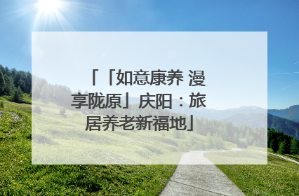 「如意康养 漫享陇原」庆阳：旅居养老新福地