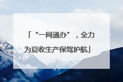 “一网通办”，全力为夏收生产保驾护航