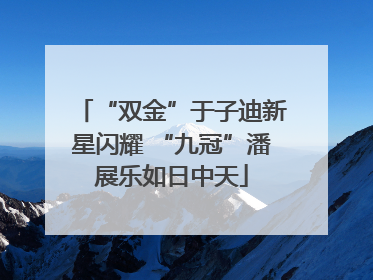 “双金”于子迪新星闪耀 “九冠”潘展乐如日中天