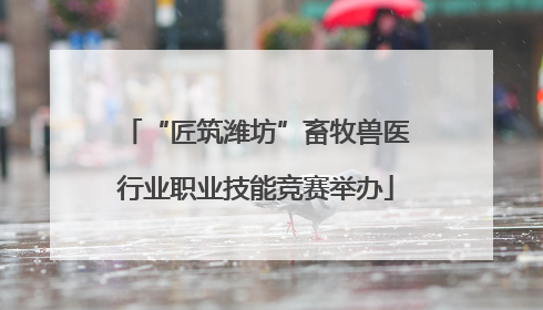“匠筑潍坊”畜牧兽医行业职业技能竞赛举办