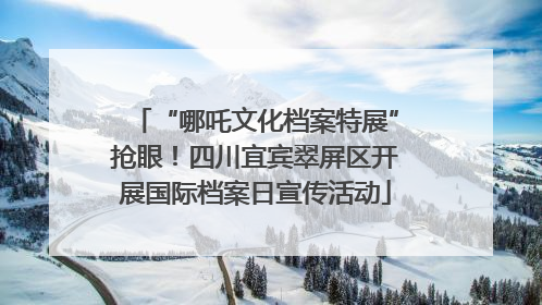 “哪吒文化档案特展”抢眼！四川宜宾翠屏区开展国际档案日宣传活动