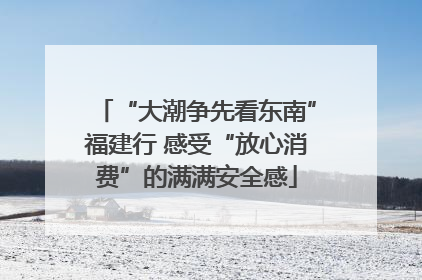 “大潮争先看东南”福建行 感受“放心消费”的满满安全感