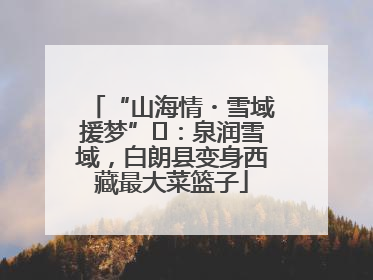 “山海情・雪域援梦”⑪：泉润雪域，白朗县变身西藏最大菜篮子