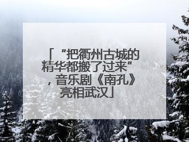 “把衢州古城的精华都搬了过来”，音乐剧《南孔》亮相武汉