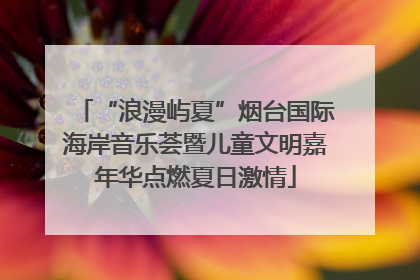 “浪漫屿夏”烟台国际海岸音乐荟暨儿童文明嘉年华点燃夏日激情