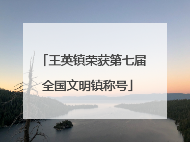 王英镇荣获第七届全国文明镇称号