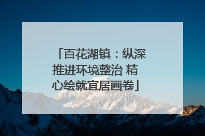 百花湖镇：纵深推进环境整治 精心绘就宜居画卷