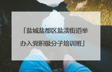 盐城盐都区盐渎街道举办入党积极分子培训班