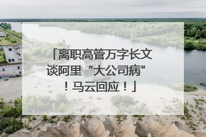 离职高管万字长文谈阿里“大公司病”！马云回应！