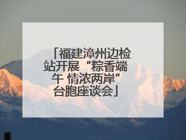 福建漳州边检站开展“粽香端午 情浓两岸”台胞座谈会