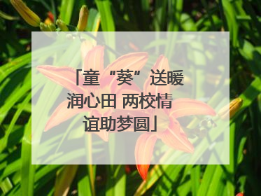 童“葵”送暖润心田 两校情谊助梦圆