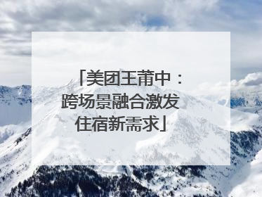 美团王莆中：跨场景融合激发住宿新需求