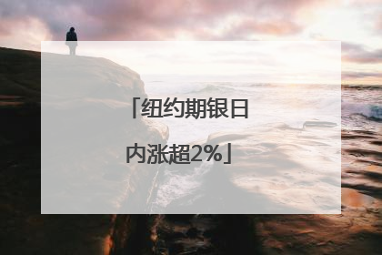 纽约期银日内涨超2%