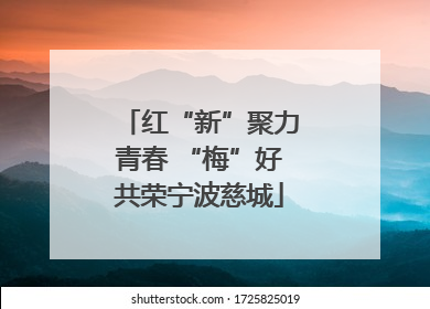 红“新”聚力青春 “梅”好共荣宁波慈城