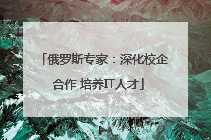 俄罗斯专家：深化校企合作 培养IT人才