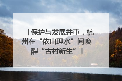 保护与发展并重，杭州在“依山理水”间唤醒“古村新生”