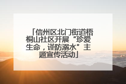 信州区北门街道梧桐山社区开展“珍爱生命，谨防溺水”主题宣传活动