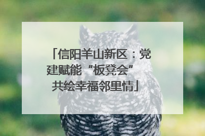 信阳羊山新区：党建赋能“板凳会” 共绘幸福邻里情