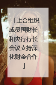 上合组织成员国财长和央行行长会议支持深化财金合作
