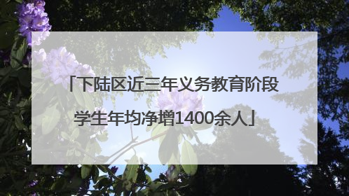 下陆区近三年义务教育阶段学生年均净增1400余人