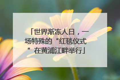 世界渐冻人日，一场特殊的“红毯仪式”在黄浦江畔举行