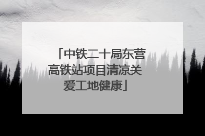 中铁二十局东营高铁站项目清凉关爱工地健康