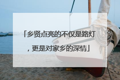 乡贤点亮的不仅是路灯，更是对家乡的深情