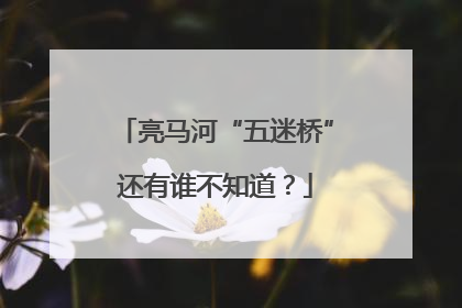 亮马河“五迷桥”还有谁不知道？
