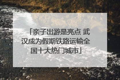 亲子出游是亮点 武汉成为假期铁路运输全国十大热门城市
