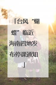 台风“蝴蝶”临近 海南四地发布停课通知