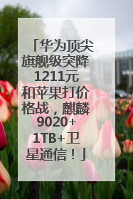 华为顶尖旗舰级突降1211元和苹果打价格战，麒麟9020+1TB+卫星通信！