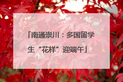 南通崇川：多国留学生“花样”迎端午