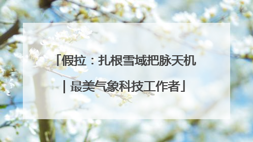 假拉：扎根雪域把脉天机｜最美气象科技工作者
