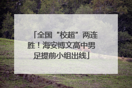 全国“校超”两连胜！海安博文高中男足提前小组出线