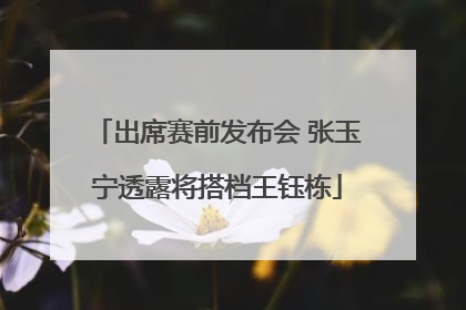 出席赛前发布会 张玉宁透露将搭档王钰栋