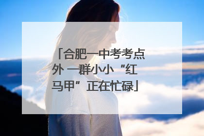 合肥一中考考点外 一群小小“红马甲”正在忙碌