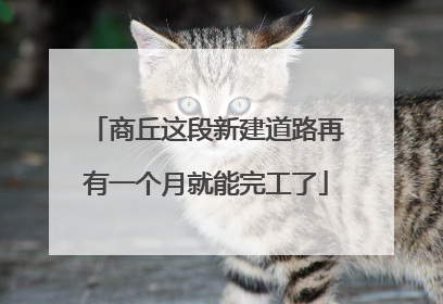 商丘这段新建道路再有一个月就能完工了