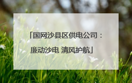 国网沙县区供电公司：廉动沙电 清风护航