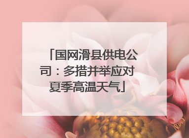 国网滑县供电公司：多措并举应对夏季高温天气