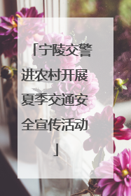宁陵交警进农村开展夏季交通安全宣传活动