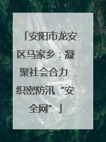 安阳市龙安区马家乡：凝聚社会合力 织密防汛“安全网”
