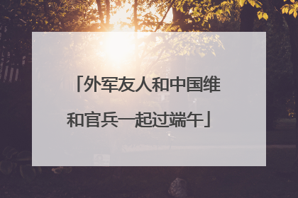 外军友人和中国维和官兵一起过端午