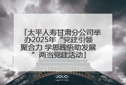 太平人寿甘肃分公司举办2025年“党建引领聚合力 学思践悟助发展”两当党建活动