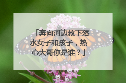 奔向河边救下落水女子和孩子，热心大哥你是谁？