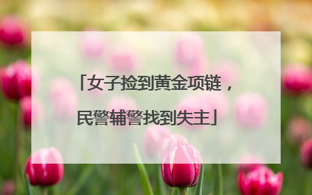 女子捡到黄金项链，民警辅警找到失主