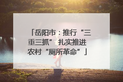 岳阳市：推行“三重三抓” 扎实推进农村“厕所革命”