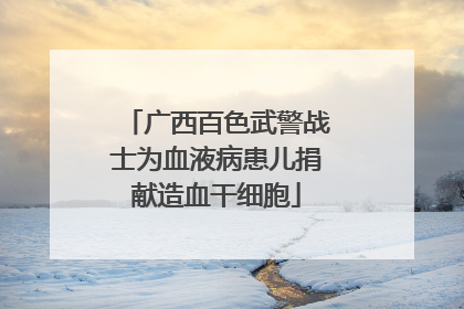 广西百色武警战士为血液病患儿捐献造血干细胞