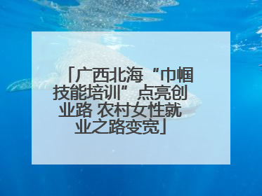 广西北海“巾帼技能培训”点亮创业路 农村女性就业之路变宽