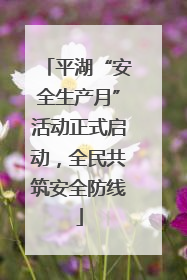 平湖“安全生产月”活动正式启动，全民共筑安全防线